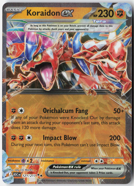 Koraidon ex #121/217 Ultra Rare Ascended Heroes 2026 NM