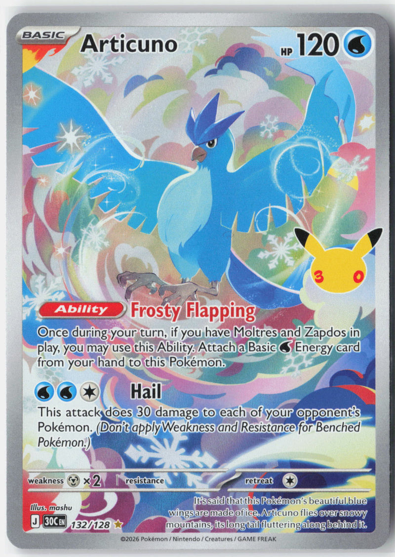 Load image into Gallery viewer, Articuno #132/128 30th Celebration 2026 NM
