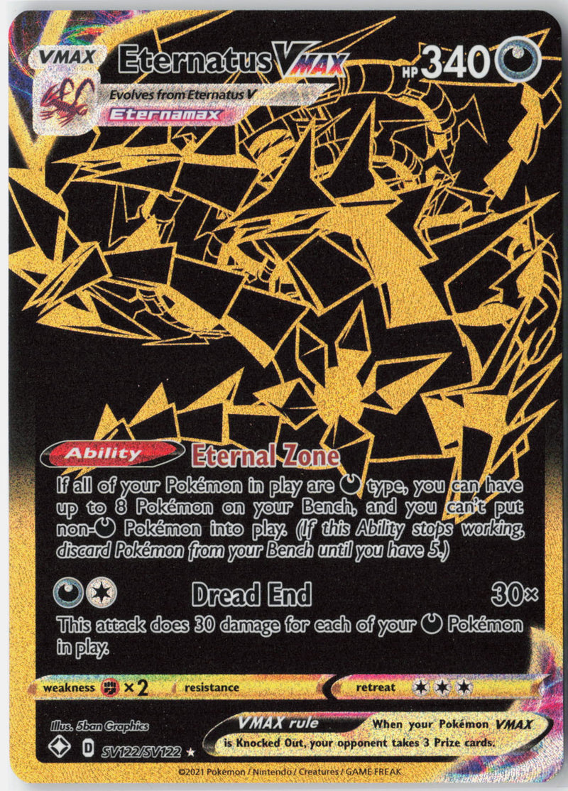 Load image into Gallery viewer, Eternatus VMAX #SV122/SV122 Secret Rare Shining Fates 2021 NM
