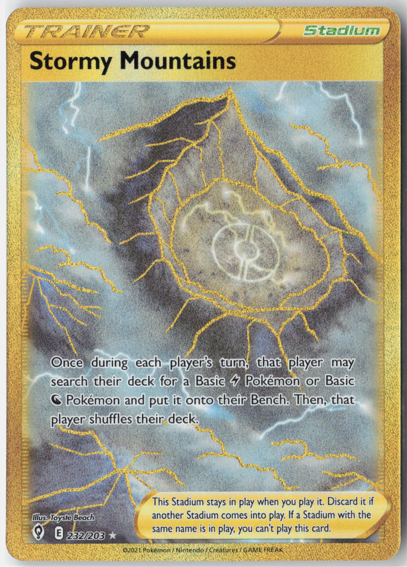 Load image into Gallery viewer, Stormy Mountains #232/203 Secret Rare Evolving Skies 2021 NM
