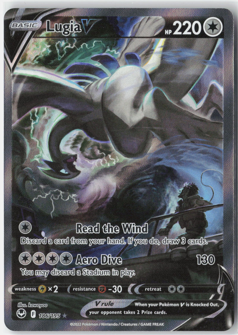 Load image into Gallery viewer, Lugia V #186/195 Ultra Rare Silver Tempest 2022 NM

