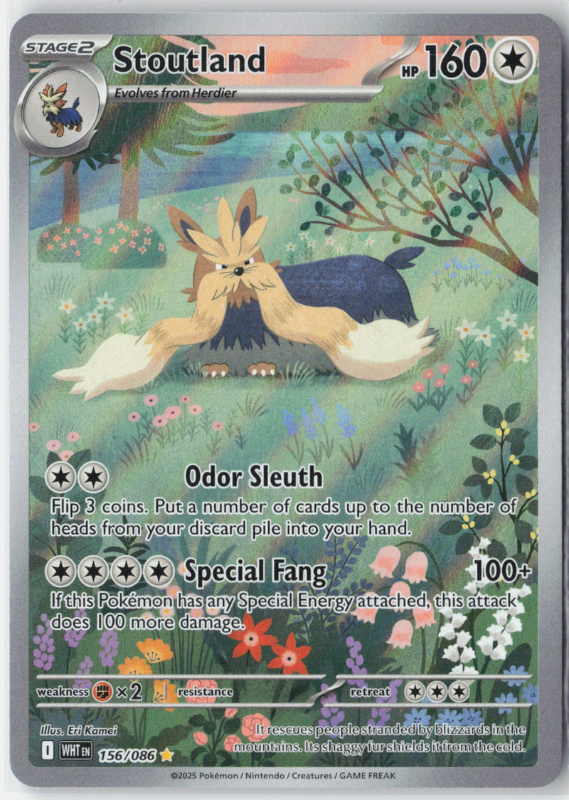 Load image into Gallery viewer, Stoutland #156/086 Illustration Rare White Flare 2025 NM
