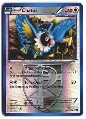 Load image into Gallery viewer, Chatot #77/101 Plasma Blast 2013 NM
