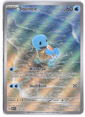 Squirtle #170/165 Illustration Rare 151 2023 NM