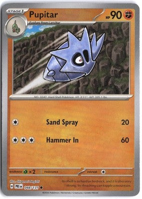 Load image into Gallery viewer, Pupitar #048/131 Poke Ball Reverse Holo Prismatic Evolutions 2025 NM
