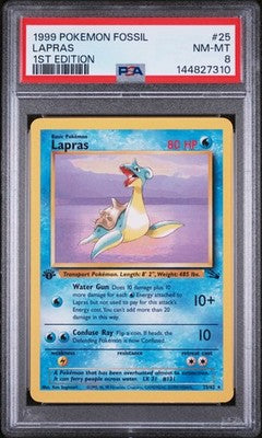 Lapras #25/62 Fossil 1st Edition 1999 PSA 8