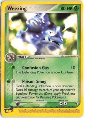 Load image into Gallery viewer, Weezing #24/109 EX Ruby &amp; Sapphire 2003 LP

