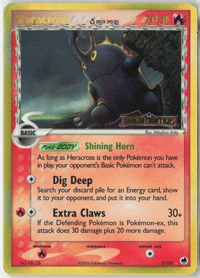 Load image into Gallery viewer, Heracross #3/101 EX Dragon Frontiers 2006 HP
