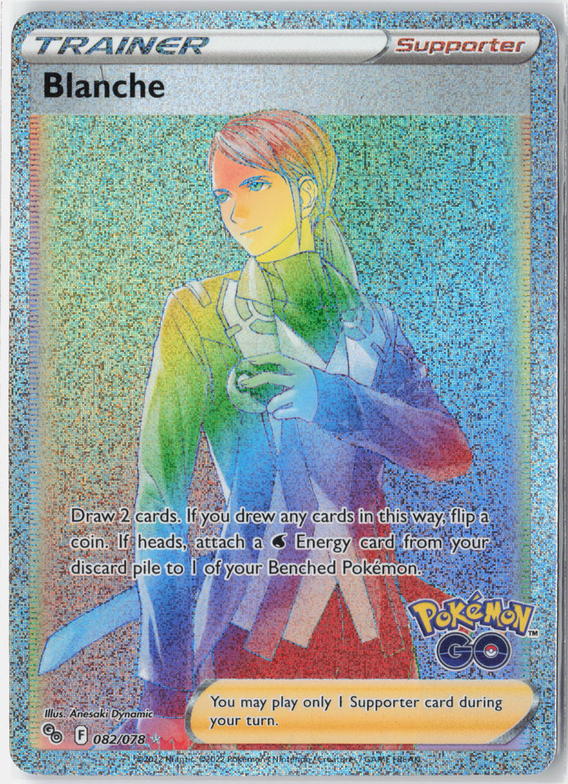 Load image into Gallery viewer, Blanche #082/078 Rainbow Rare Pokemon GO 2022 NM
