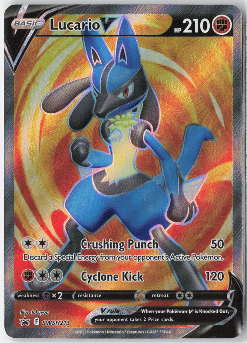 Load image into Gallery viewer, Lucario V #SWSH213 SWSH Black Star Promo 2022 NM

