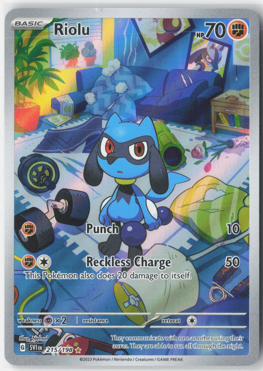 Riolu #215/198 Illustration Rare Scarlet & Violet 2023 MP