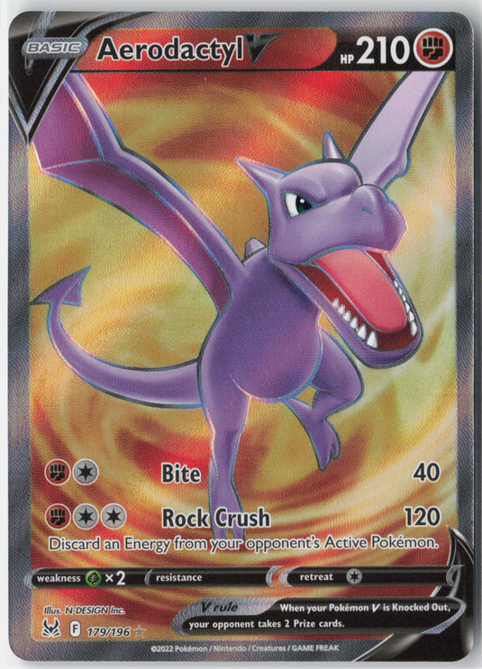 Aerodactyl V #179/196 Ultra Rare Lost Origin 2022 NM
