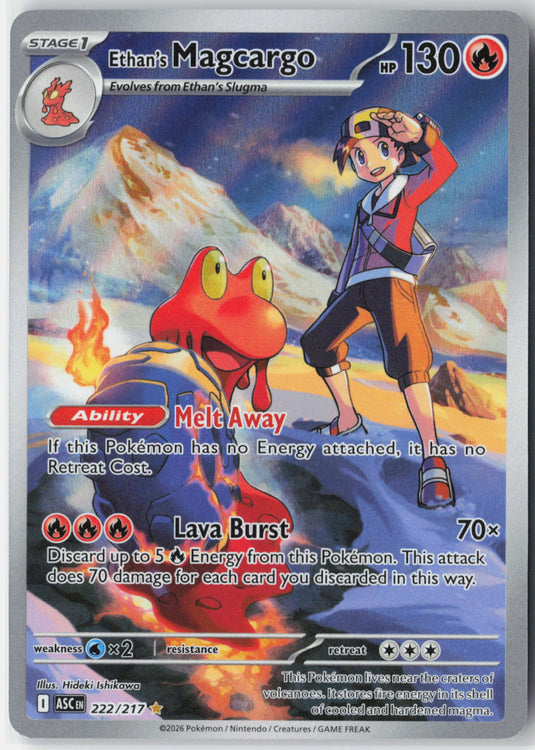 Ethan's Magcargo #222/217 Illustration Rare Ascended Heroes 2026 NM