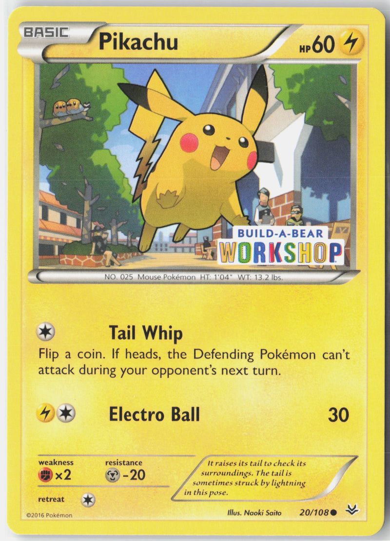 Load image into Gallery viewer, Pikachu #20/108 Build-A-Bear Workshop Roaring Skies 2015 NM
