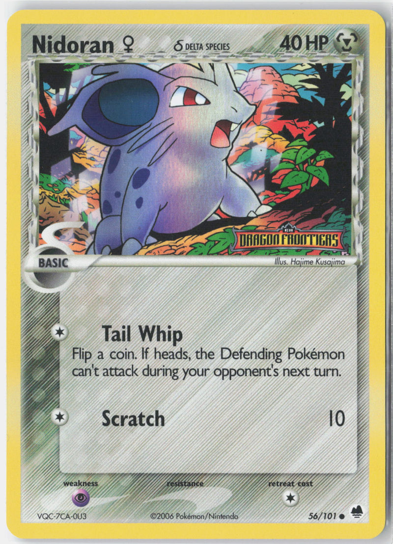 Load image into Gallery viewer, Nidoran Female #56/101 Reverse Holo EX Dragon Frontiers 2006 LP
