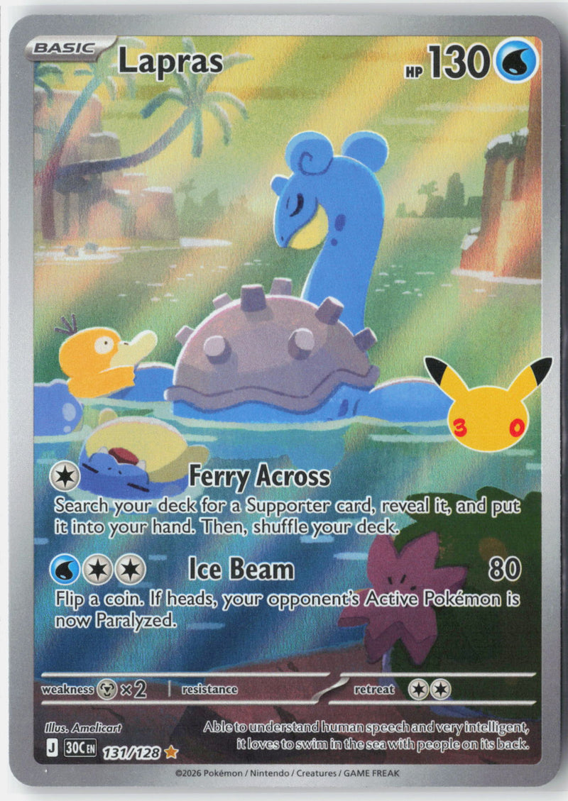Load image into Gallery viewer, Lapras #131/128 30th Celebration 2026 NM
