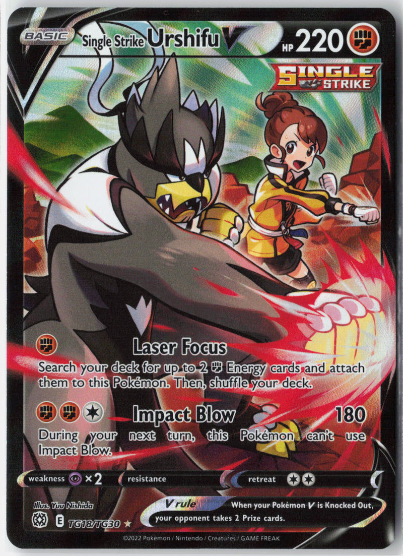Load image into Gallery viewer, Single Strike Urshifu V #TG18/TG30 Trainer Gallery Brilliant Stars 2022 NM
