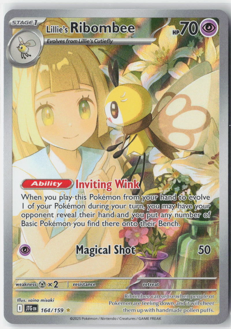 Load image into Gallery viewer, Lillie's Ribombee #164/159 Illustration Rare Journey Together 2025 NM
