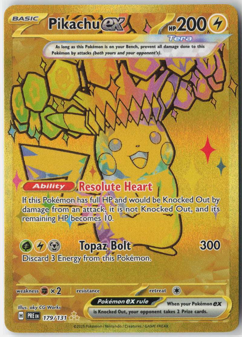 Load image into Gallery viewer, Pikachu ex #179/131 Hyper Rare Prismatic Evolutions 2025 NM
