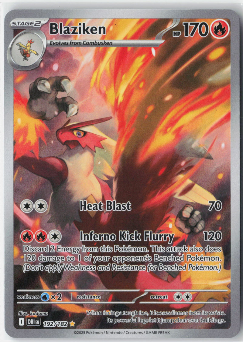 Load image into Gallery viewer, Blaziken #192/182 Illustration Rare Destined Rivals 2025 NM
