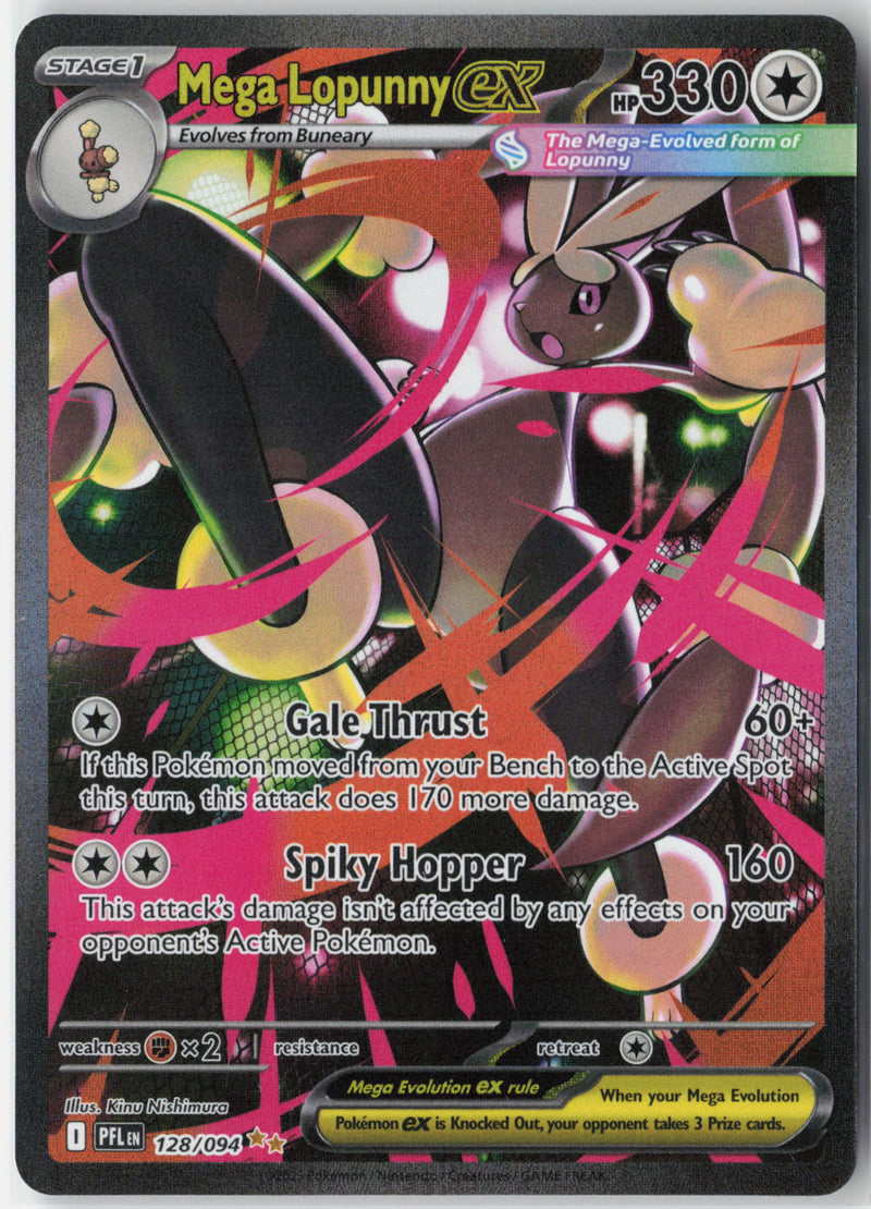 Load image into Gallery viewer, Mega Lopunny ex #128/094 Special Illustration Rare Phantasmal Flames 2025 NM
