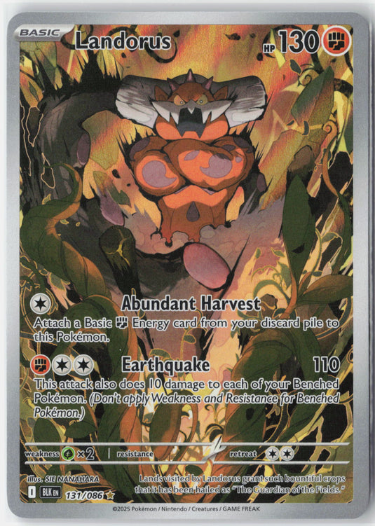 Landorus #131/086 Illustration Rare Black Bolt 2025 NM