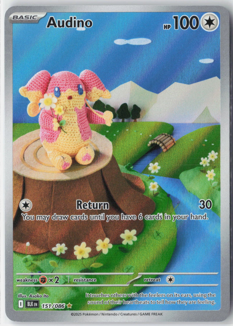 Load image into Gallery viewer, Audino #151/086 Illustration Rare Black Bolt 2025 NM
