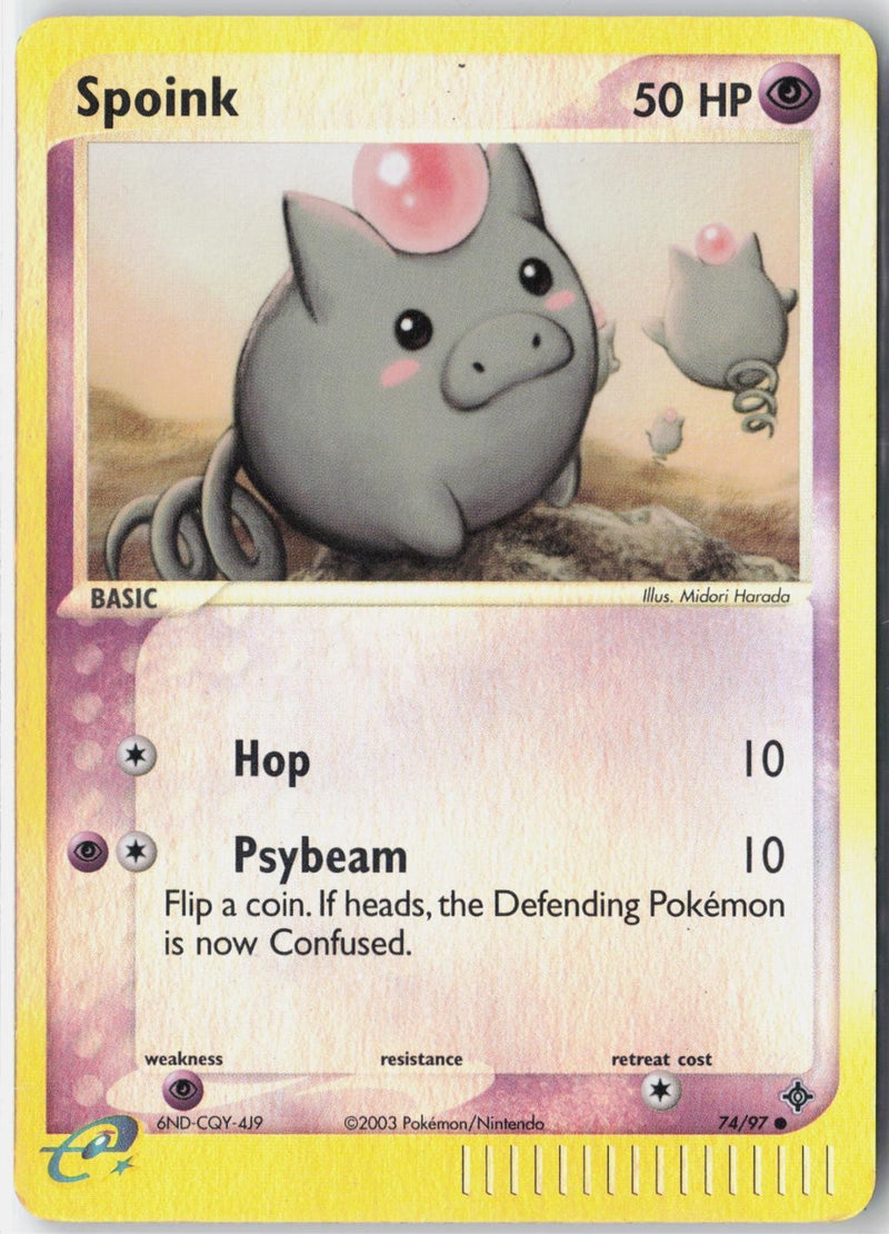 Load image into Gallery viewer, Spoink #74/97 EX Dragon 2003 MP
