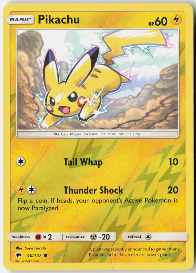 Load image into Gallery viewer, Pikachu #40/147 Burning Shadows 2017 MP
