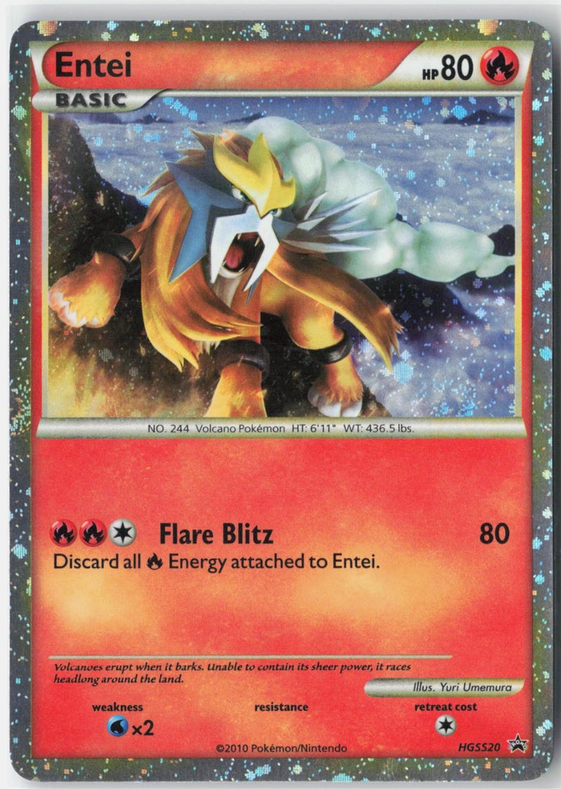 Load image into Gallery viewer, Entei #HGSS20 HGSS Black Star Promo 2010 MP
