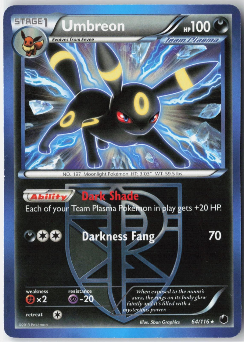 Load image into Gallery viewer, Umbreon #64/116 Plasma Freeze 2013 LP
