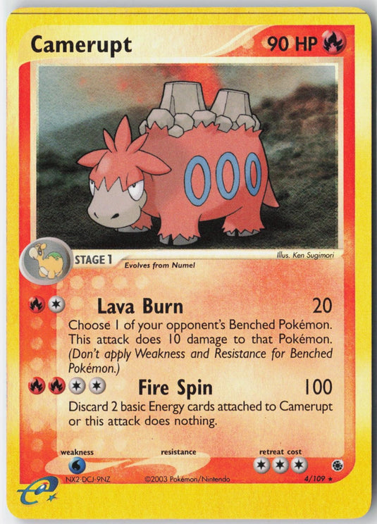 Camerupt #4/109 EX Ruby & Sapphire 2003 LP