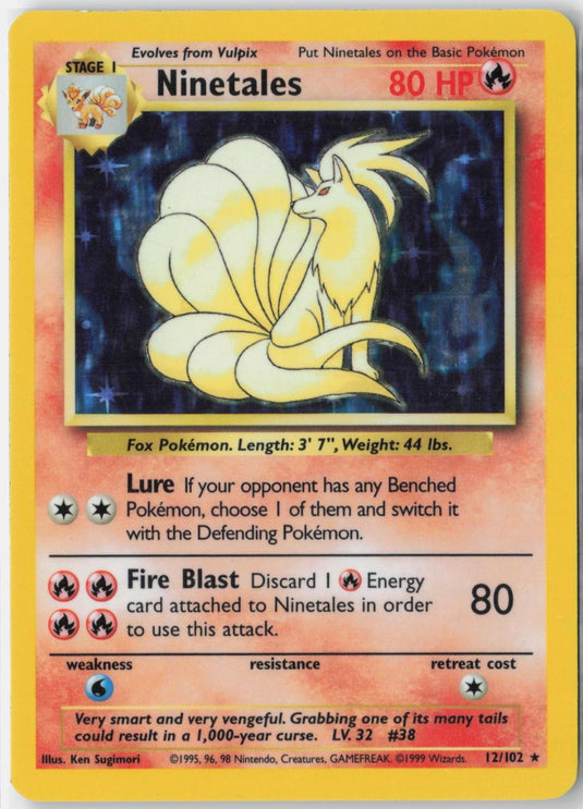 Ninetales #12/102 Base Set Unlimited 1999 LP