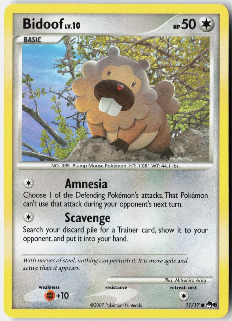 Load image into Gallery viewer, Bidoof #11/17 POP Series 6 2007 LP
