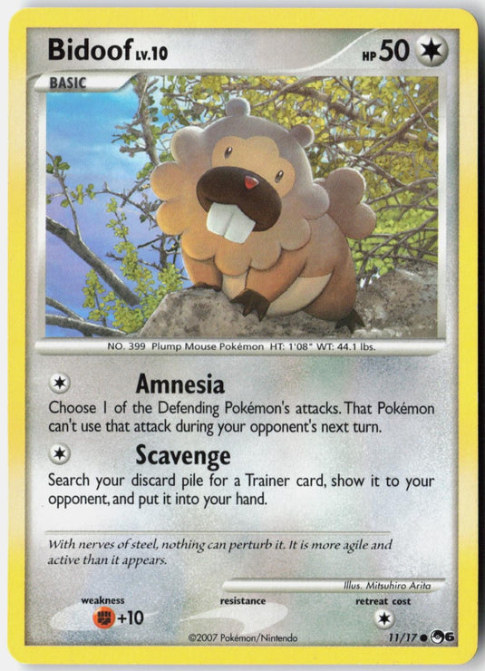 Bidoof #11/17 POP Series 6 2007 LP