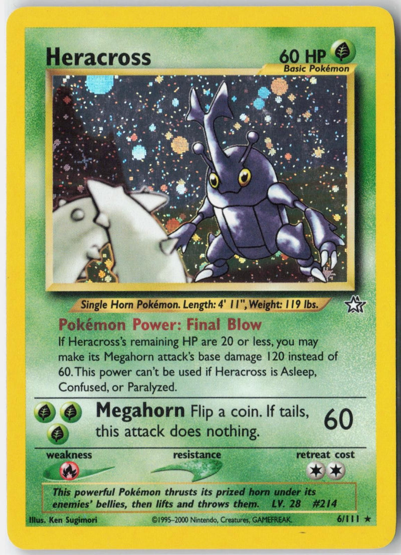 Load image into Gallery viewer, Heracross #6/111 Neo Genesis Unlimited 2000 MP
