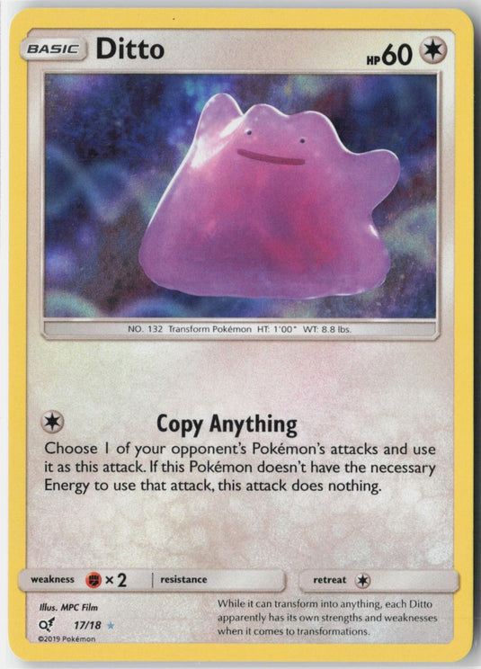 Ditto #17/18 Detective Pikachu 2019 NM