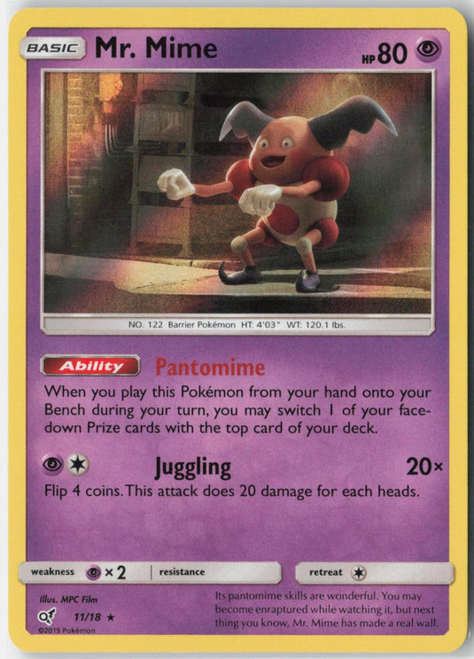 Mr. Mime #11/18 Detective Pikachu 2019 NM