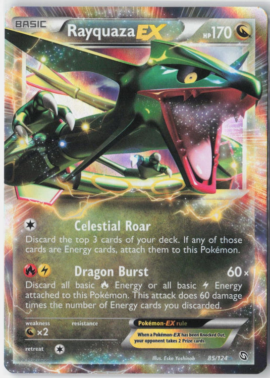 Rayquaza EX #85/124 Dragons Exalted 2012 LP