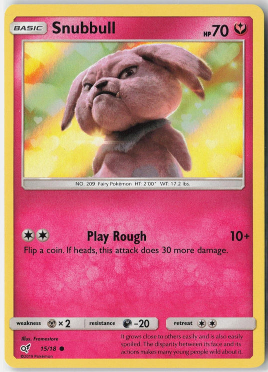 Snubbull #15/18 Detective Pikachu 2019 NM