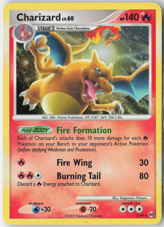 Charizard #1/99 Arceus 2009 LP