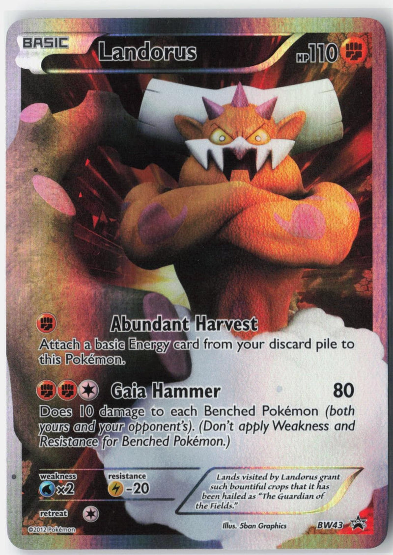 Load image into Gallery viewer, Landorus #BW43 BW Black Star Promo 2012 LP
