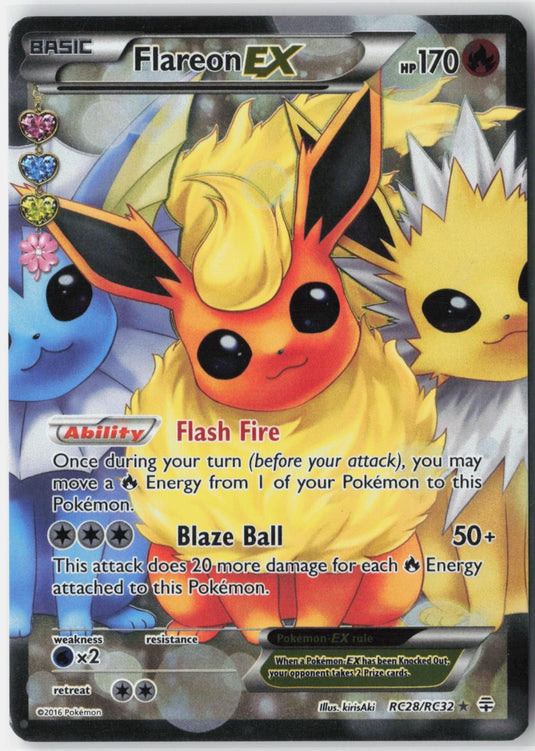 Flareon EX #RC28/RC32 Ultra Rare Generations 2016 NM