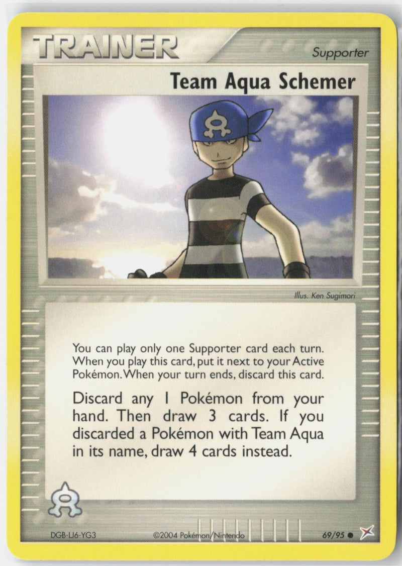 Load image into Gallery viewer, Team Aqua Schemer #69/95 EX Team Magma Vs Team Aqua 2004 LP
