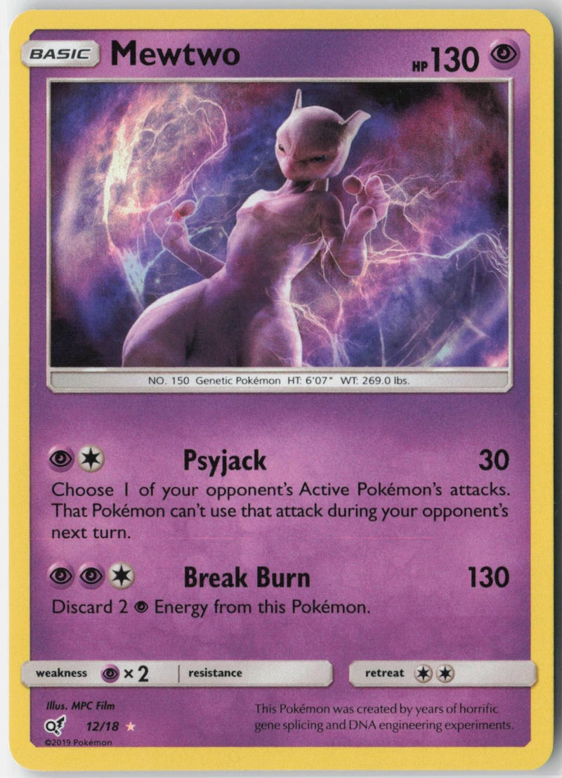 Load image into Gallery viewer, Mewtwo #12/18 Detective Pikachu 2019 LP
