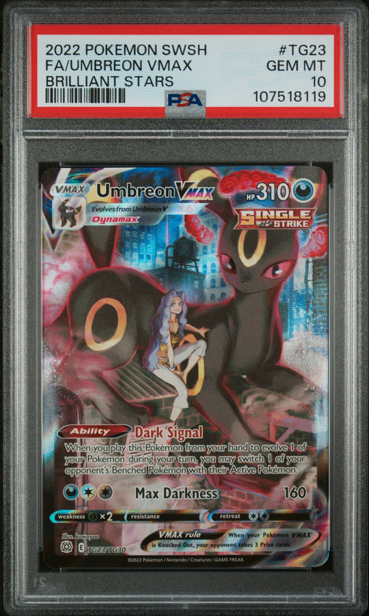 Umbreon VMAX #TG23/TG30 Trainer Gallery Brilliant Stars 2022 PSA 10