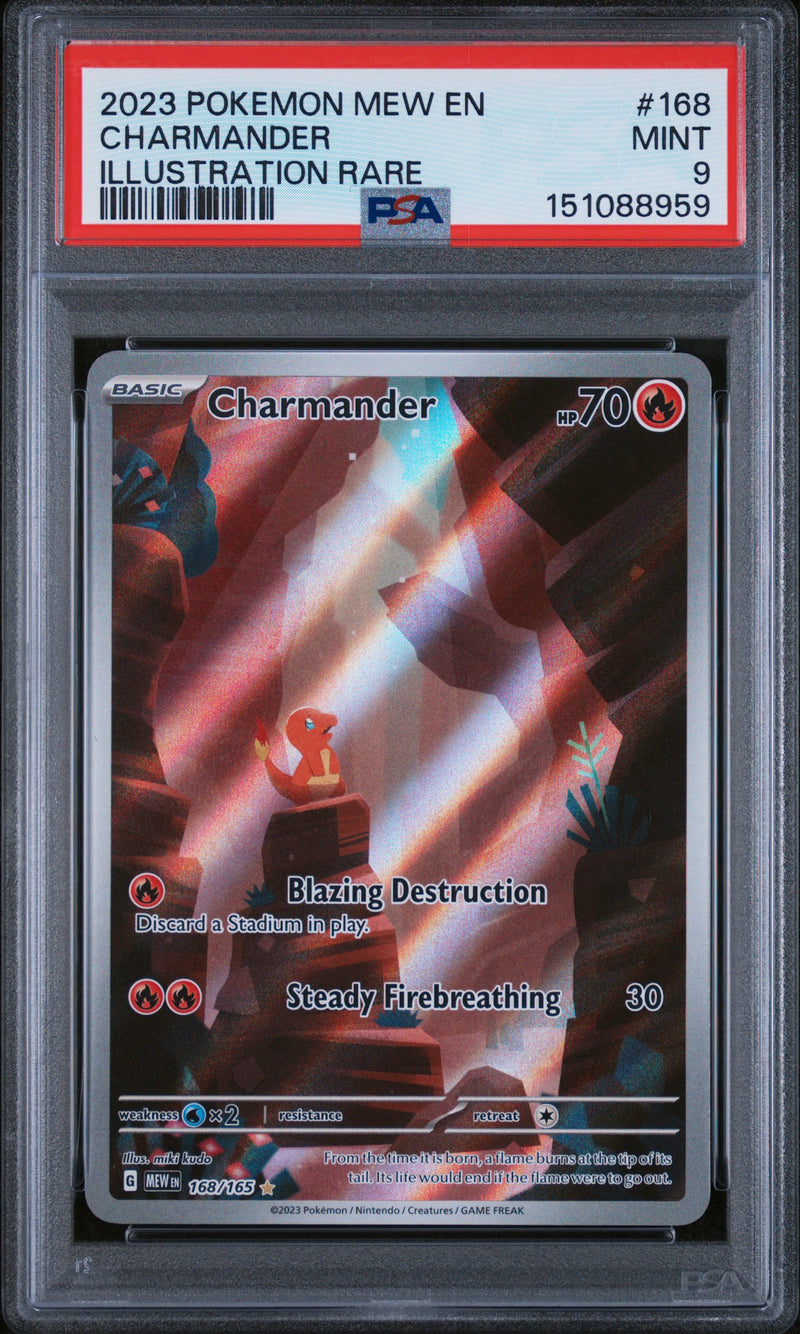 Load image into Gallery viewer, Charmander #168/165 Illustration Rare 151 2023 PSA 9
