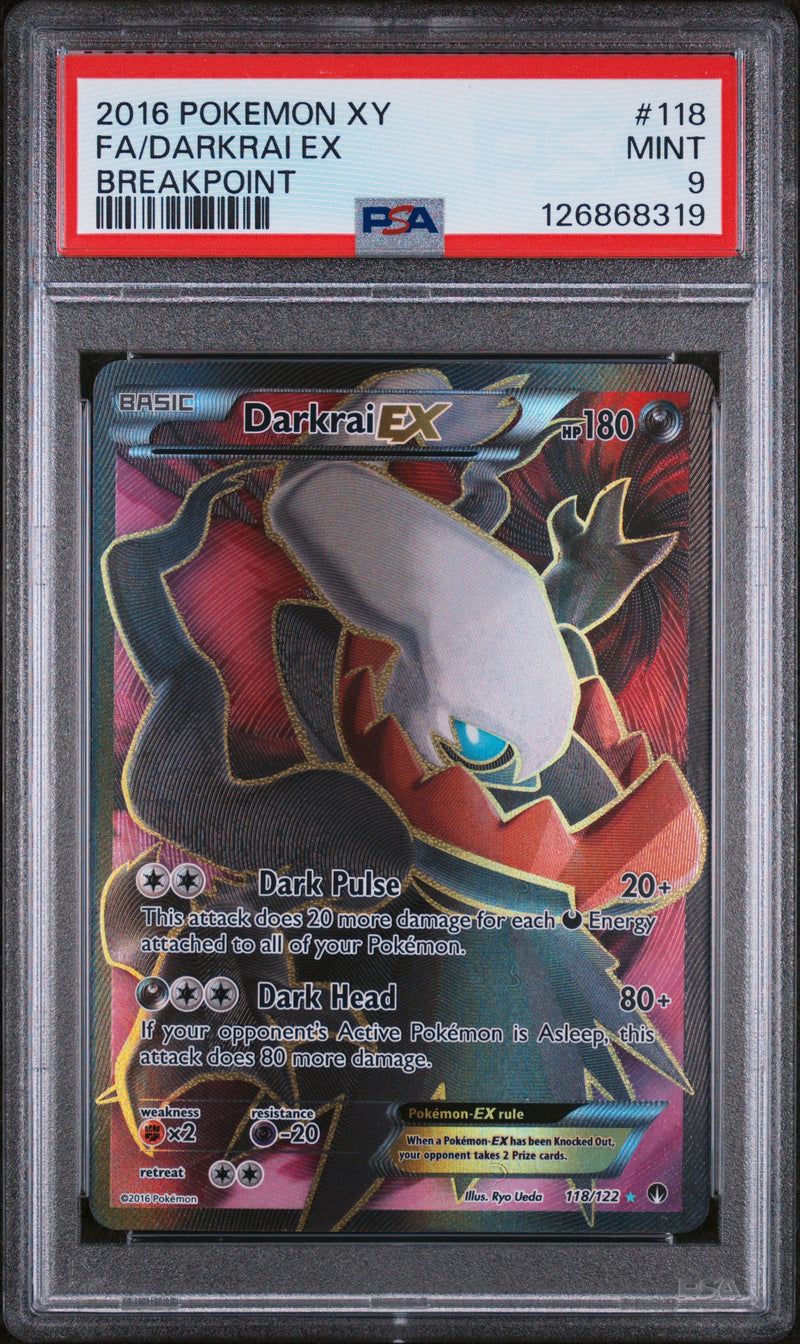 Load image into Gallery viewer, Darkrai EX #118/122 Ultra Rare BREAKpoint 2016 PSA 9
