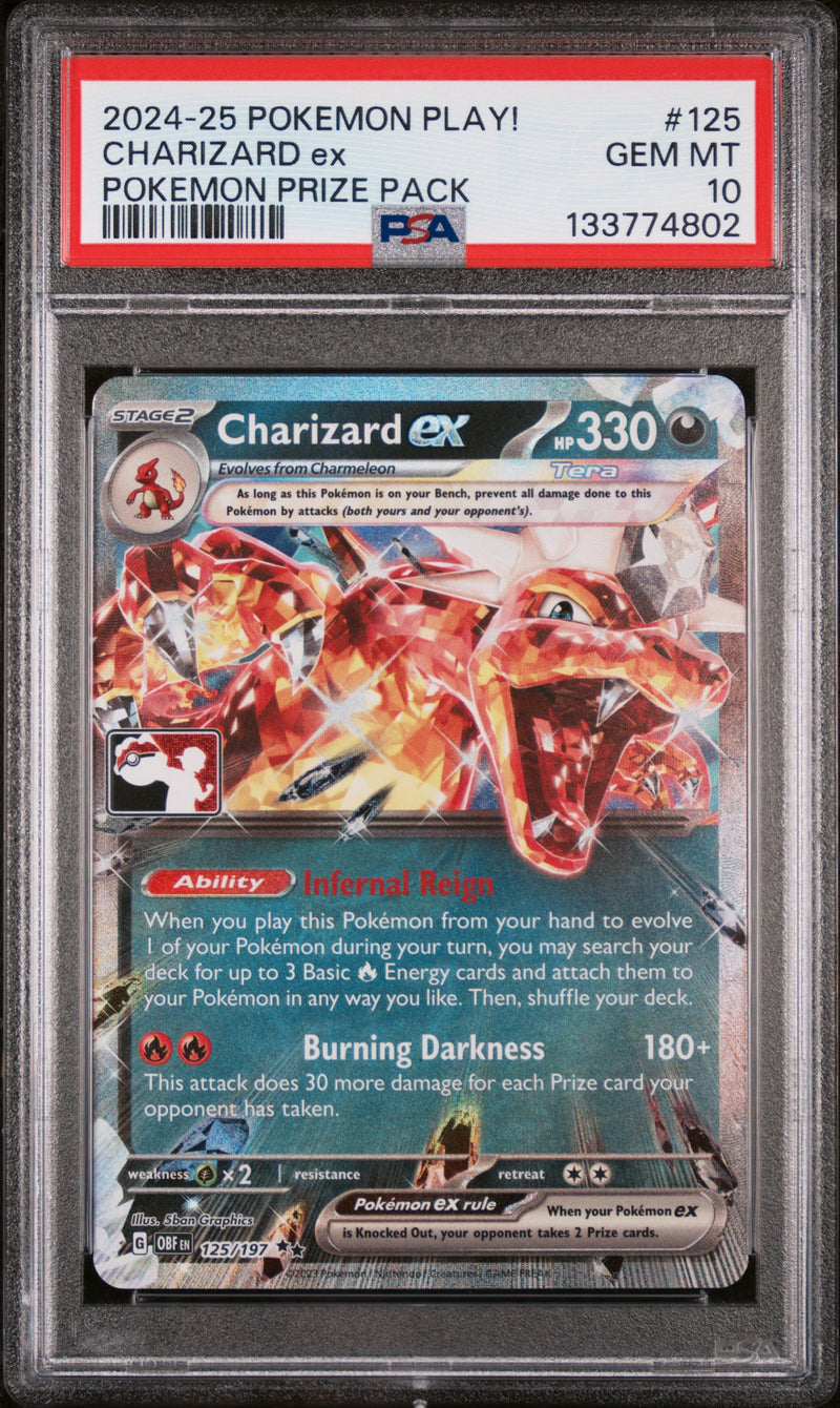 Load image into Gallery viewer, Charizard ex #125/197 Prize Pack 2024 PSA 10
