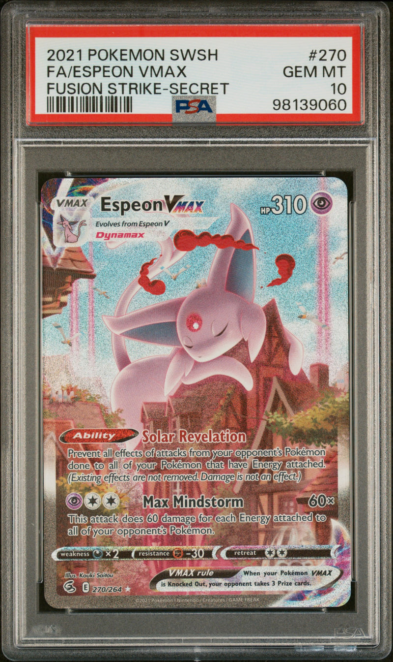 Load image into Gallery viewer, Espeon VMAX #270/264 Special Full Art Fusion Strike 2021 PSA 10
